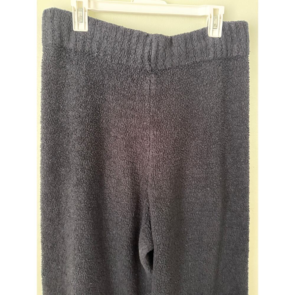 Textured Preppy Black Cozy Knit Wide Leg Bouclé SKIMS Lounge Pants Casual Preppy - Picture 7 of 15